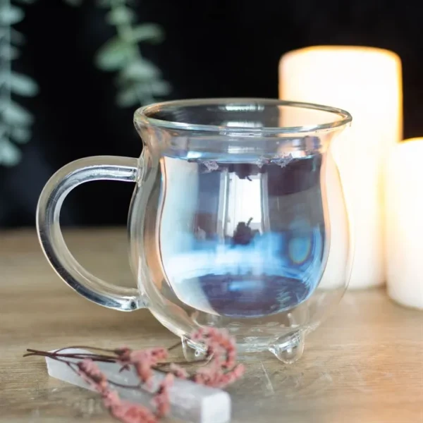 S03722666_15.webp Clear Double Walled Glass Cauldron Mug