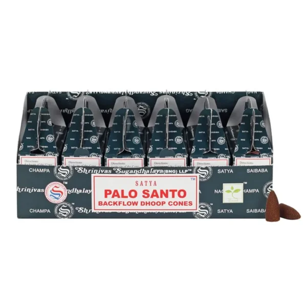 S03723052_0 Set of 6 Packets of Satya Palo Santo Backflow Dhoop Cones