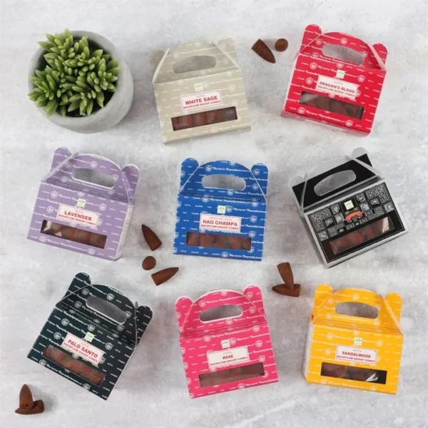 S03723052_15 Set of 6 Packets of Satya Palo Santo Backflow Dhoop Cones