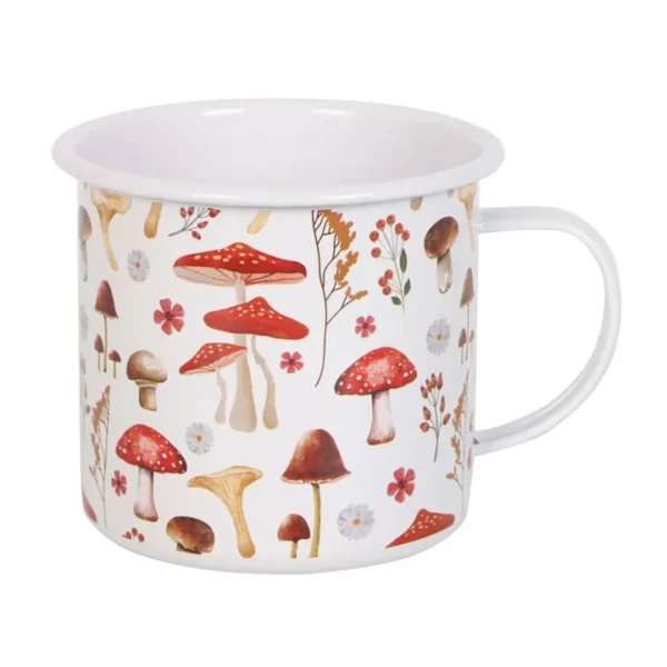 S03723318_13 All Over Mushroom Print Enamel Mug