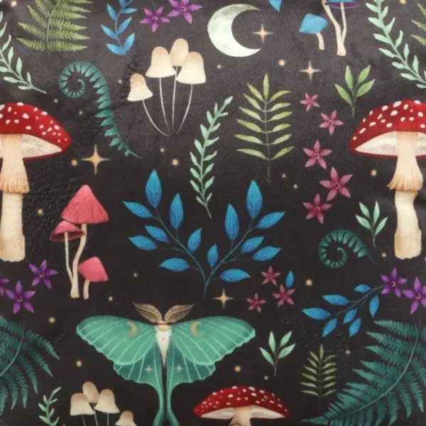 S03723393_12 35cm Square Dark Forest Print Cushion