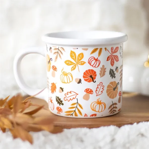 S03723493_16 Autumn Leaves and Pumpkins Mug