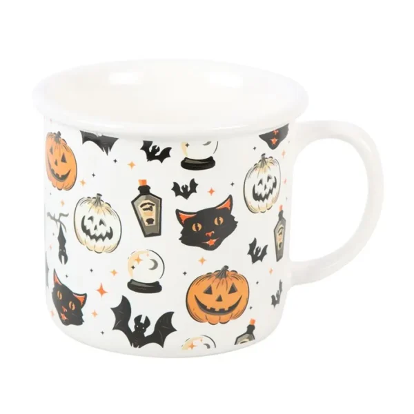 S03723514_13 Spooky Cat and Pumpkin Print Mug