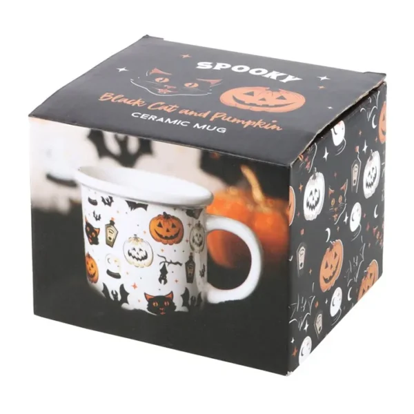 S03723514_14 Spooky Cat and Pumpkin Print Mug