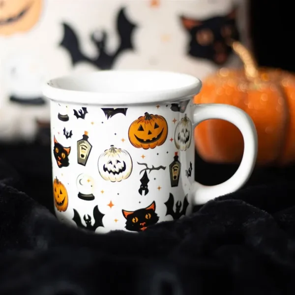 S03723514_16 Spooky Cat and Pumpkin Print Mug