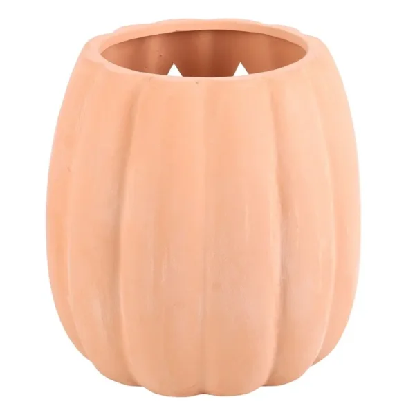 S03723591_13 25cm Terracotta Cut Out Pumpkin Decoration