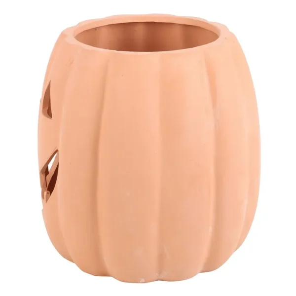 S03723591_14 25cm Terracotta Cut Out Pumpkin Decoration