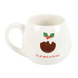 S03723669_0 All Good in the Pud Rounded Christmas Mug