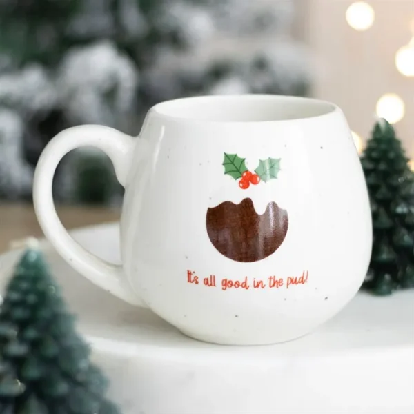 S03723669_14 All Good in the Pud Rounded Christmas Mug