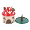 S03723682_12 Mushroom House Resin Incense Cone Burner