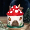 S03723682_16 Mushroom House Resin Incense Cone Burner