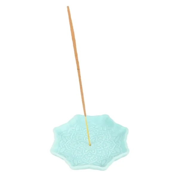 S03723748_0 Blue Mandala Incense Stick Holder