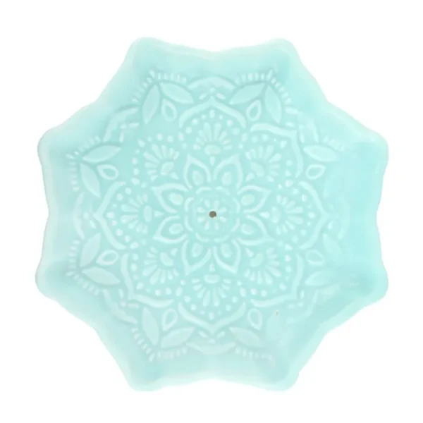 S03723748_12 Blue Mandala Incense Stick Holder