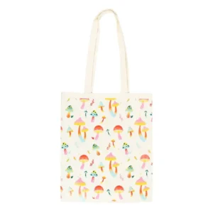 S03724025_0 Funky Fungi Mushroom Print Polycotton Tote Bag