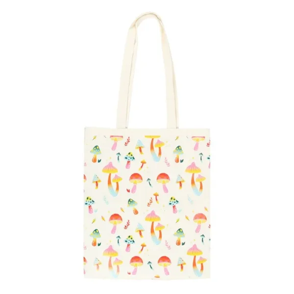 S03724025_0 Funky Fungi Mushroom Print Polycotton Tote Bag