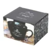 Make Your Own Magic Ceramic Mug Gift Box - Black Mystical Design A black ceramic mug gift box with “Make your own Magic” text and mystical design elements.