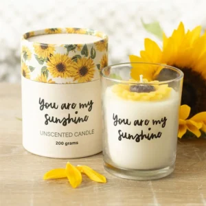 main-138.webp You Are My Sunshine Candle with 3D Sunflower