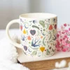 Cream Midnight Bloom Print Mug