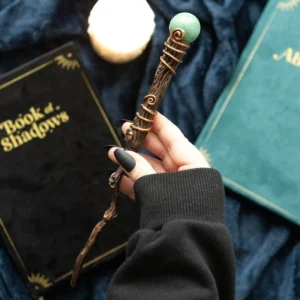 main-37.webp Abundance Green Aventurine Crystal Wand with Pouch
