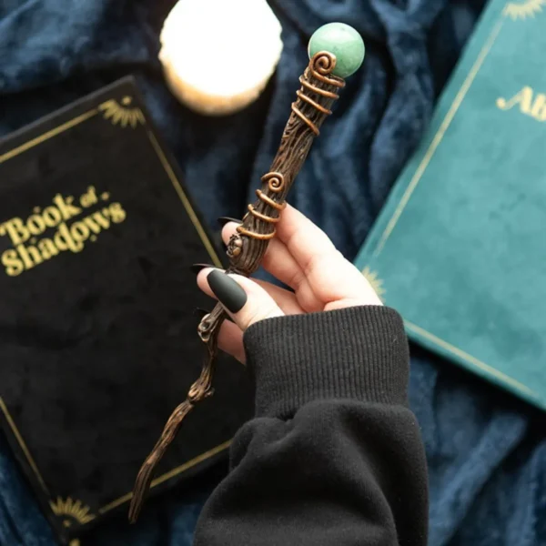 main-37.webp Abundance Green Aventurine Crystal Wand with Pouch