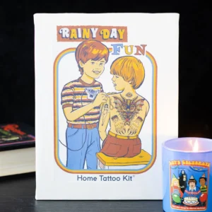 main-432.webp 19x25cm Rainy Day Fun Canvas Plaque by Steven Rhodes