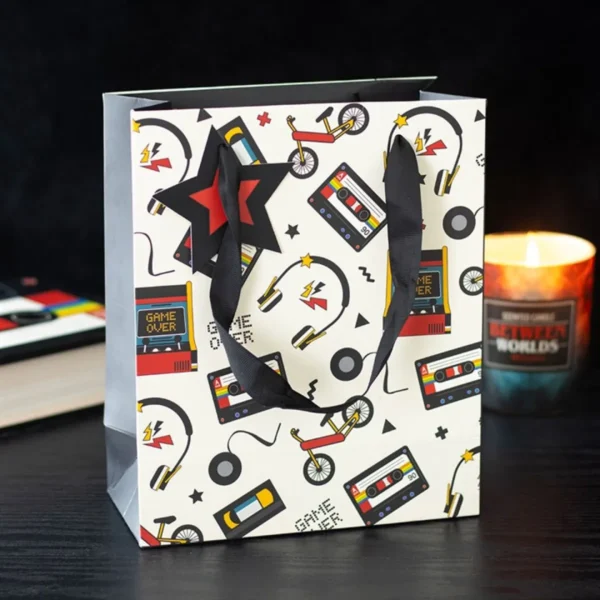 main-437.webp 23cm Medium Retro 80s Print Gift Bag