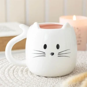 main-447.webp White Cat Shaped Mug