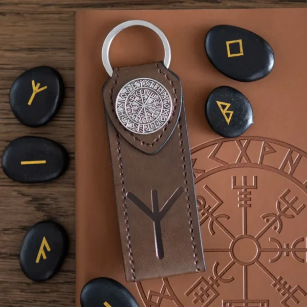 main-63.webp Protection Viking Rune Faux Leather Keyring