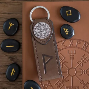 main-98.webp Joy Viking Rune Faux Leather Keyring