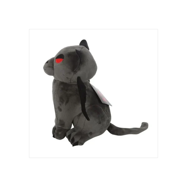 Plush Dragon Toy Velvet Fabric Dark Gray - Red Eyes & Wings Plush Grey Vampire Cat