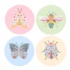 Floral Bug Coaster Set 6 Floral Bug Coaster Set