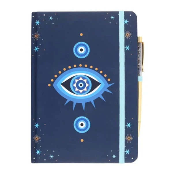 All Seeing Eye A5 Notebook with Crystal Chip Pen 2 All Seeing Eye A5 Notebook with Crystal Chip Pen