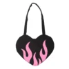 Burning Heart Satin Tote Bag 7 Burning Heart Satin Tote Bag