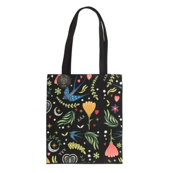 Midnight Bloom Polycotton Tote Bag 2 Midnight Bloom Polycotton Tote Bag