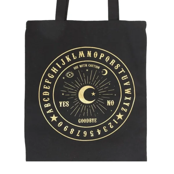 Black and Gold Talking Board Polycotton Tote Bag