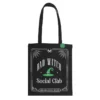 Bad Witch Social Club Polycotton Tote Bag with Pin Badge 7 Bad Witch Social Club Polycotton Tote Bag with Pin Badge
