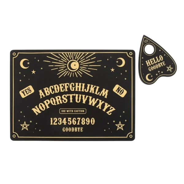 Black Talking Board Placemat and Coaster Set 1 Black Talking Board Placemat and Coaster Set