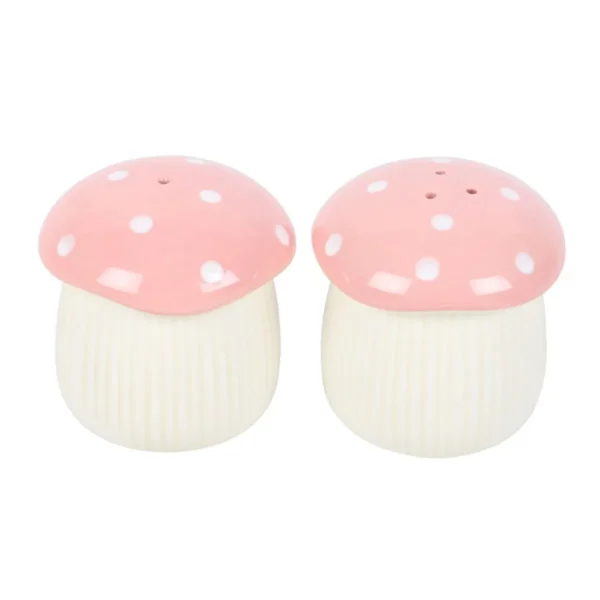 Pink Mushroom Salt and Pepper Shakers 2 Pink Mushroom Salt and Pepper Shakers