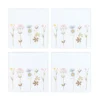 Floral Glass Coaster Set 6 Floral Glass Coaster Set