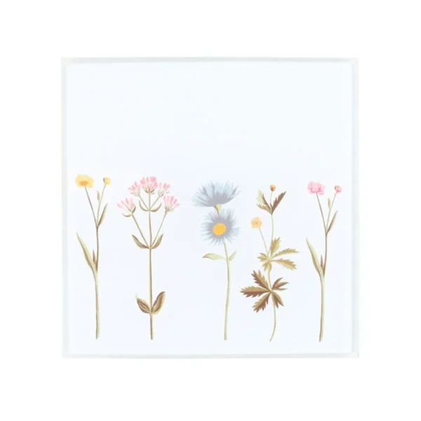 Floral Glass Coaster Set 3 Floral Glass Coaster Set