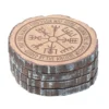 Set of 4 Norse Mythology Wood Slice Coasters 7 Set of 4 Norse Mythology Wood Slice Coasters