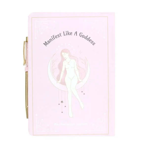 Goddess Energy A5 Manifestation Journal and Rose Quartz Crystal Pen 3 Goddess Energy A5 Manifestation Journal and Rose Quartz Crystal Pen