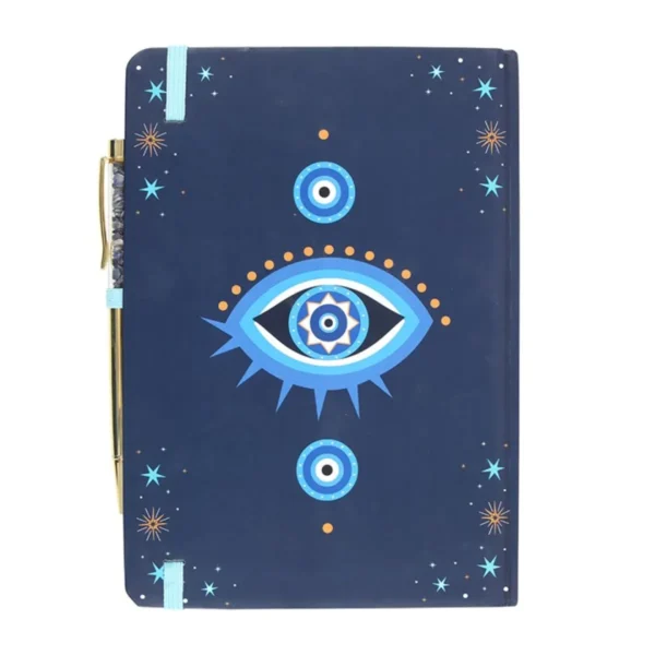 All Seeing Eye A5 Notebook with Crystal Chip Pen 3 All Seeing Eye A5 Notebook with Crystal Chip Pen