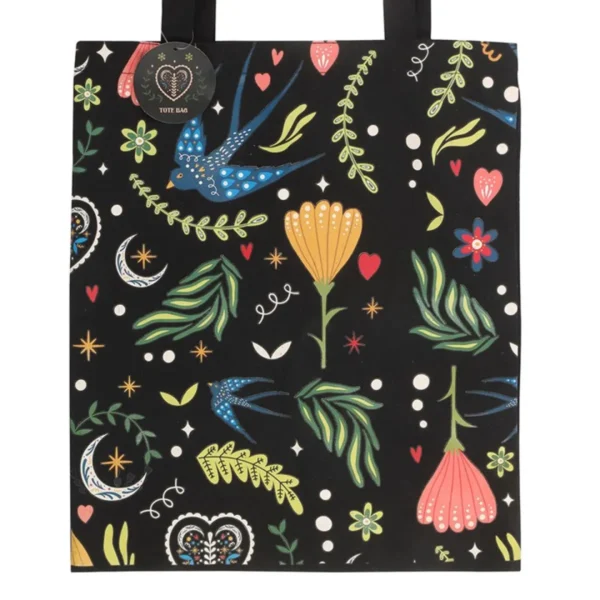 Midnight Bloom Polycotton Tote Bag 3 Midnight Bloom Polycotton Tote Bag