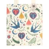 Cream Folk Print Polycotton Tote Bag 7 Cream Folk Print Polycotton Tote Bag