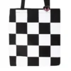 Checkerboard Print Polycotton Tote Bag with Enamel Heart Pin Badge 9 Checkerboard Print Polycotton Tote Bag with Enamel Heart Pin Badge