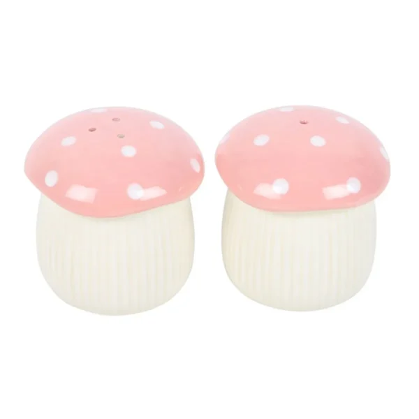 Pink Mushroom Salt and Pepper Shakers 3 Pink Mushroom Salt and Pepper Shakers