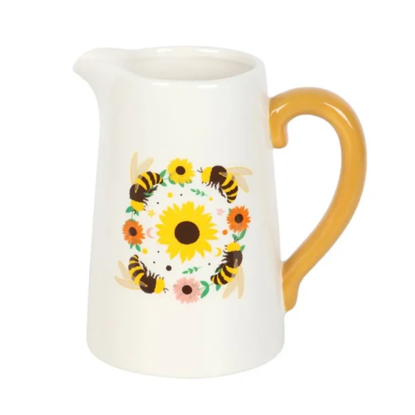 Bee and Sunflower Ceramic Flower Jug 4 Bee and Sunflower Ceramic Flower Jug