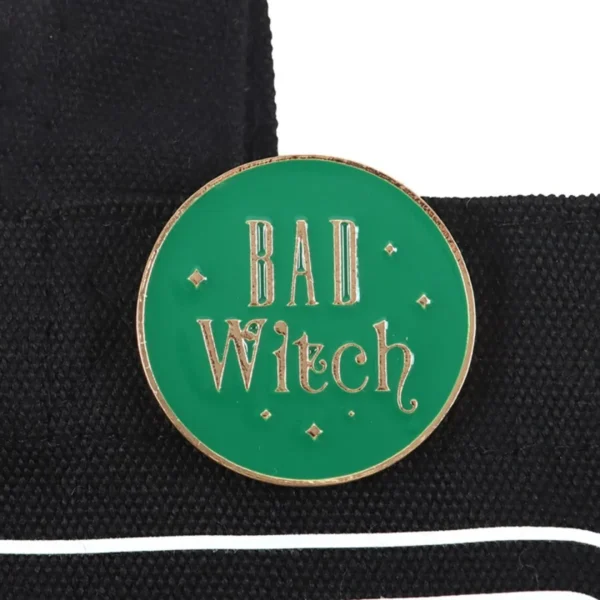 Bad Witch Social Club Polycotton Tote Bag with Pin Badge 4 Bad Witch Social Club Polycotton Tote Bag with Pin Badge