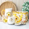 Bee and Sunflower Ceramic Flower Jug 10 Bee and Sunflower Ceramic Flower Jug
